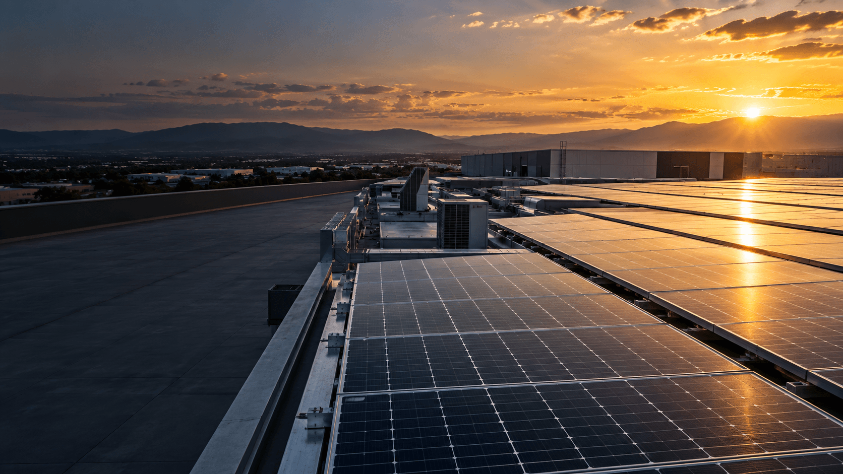 Fotografía de energía solar industrial