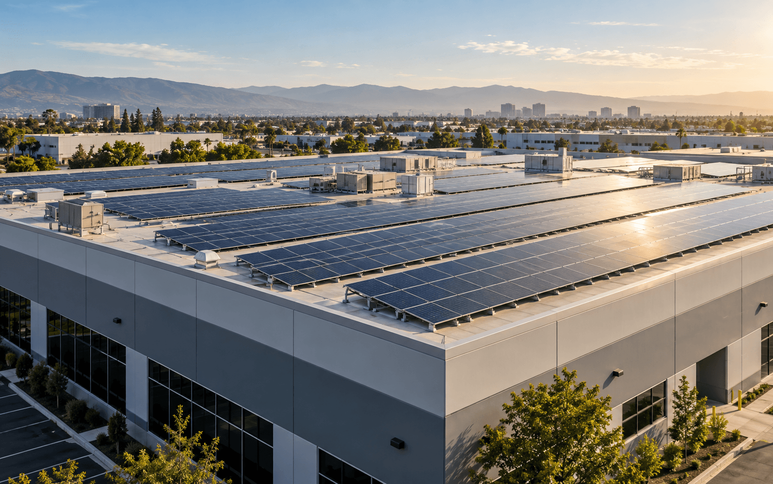 Fotografía de energía solar para empresas